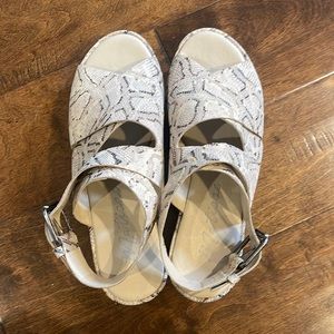 Matisse snake skin wrap platform sandal